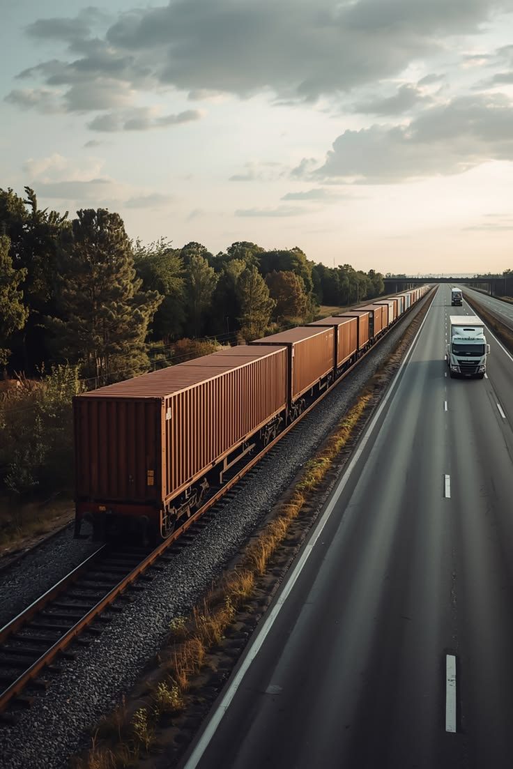 Tren de marfă cu containere